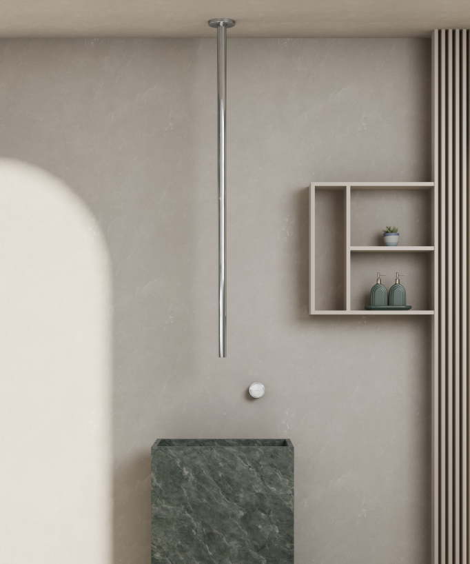 Ceiling-mounted basin mixer tap without flow adjustment – Leros