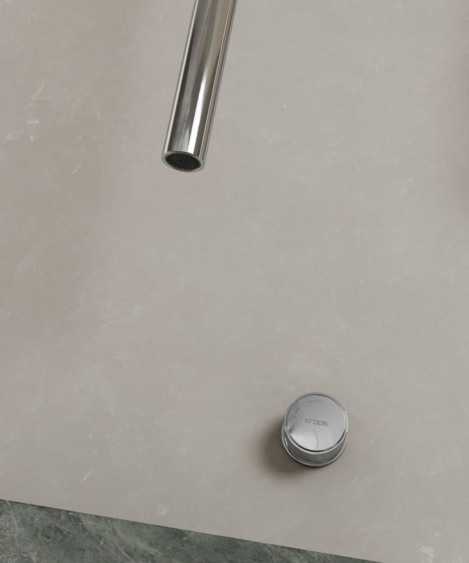 Ceiling-Mounted Basin Mixer Tap (No Flow Adjustment) - Chrome - Leros