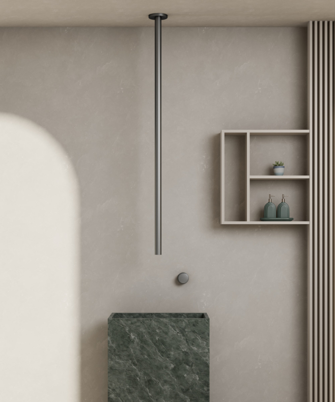 Ceiling-mounted basin mixer tap without flow adjustment – Leros