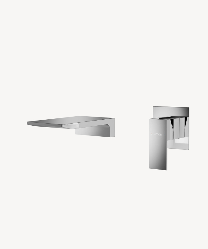 Wall-Mounted Waterfall Basin Mixer, Chrome - Thilia