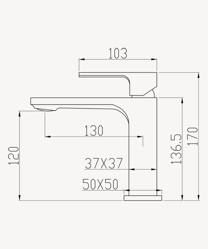 Single-hole basin mixer tap brushed gold – Sirius