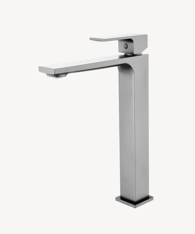 Tall basin mixer tap brushed nickel – Sirius