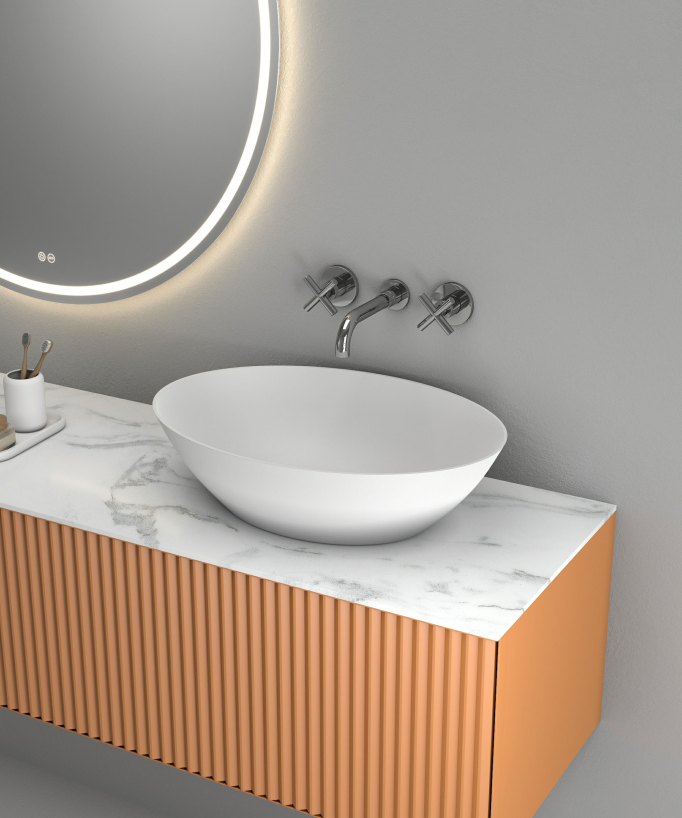 Wall-Mounted Basin Mixer, Chrome - Corbeau