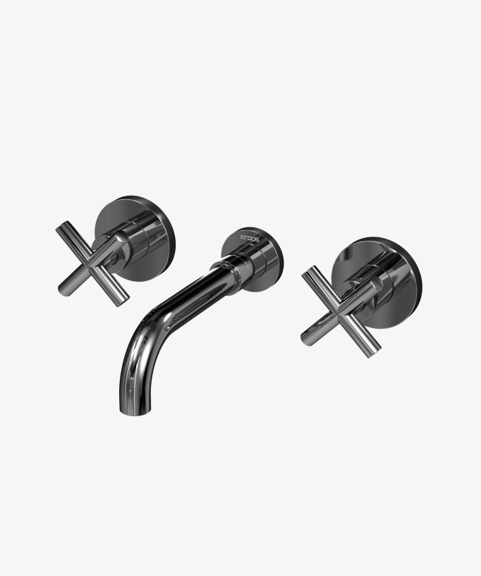 Wall-Mounted Basin Mixer, Chrome - Corbeau