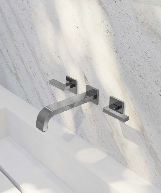 Wall-mounted basin mixer tap – Fiumina