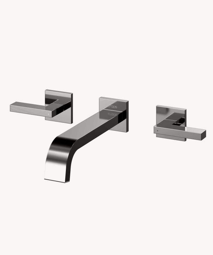 Chrome wall mounted basin mixer tap - Santa Maria
