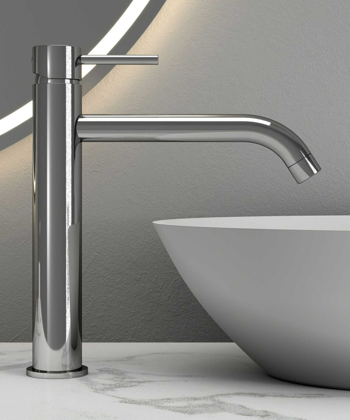 Tall Basin Mixer Tap with Long Spout - Corbeau