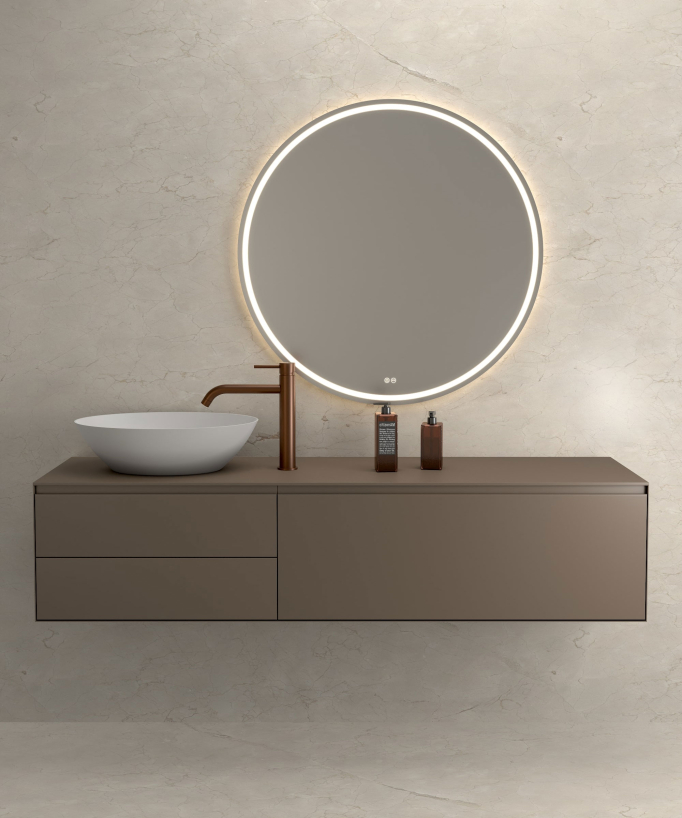 Tall Basin Mixer Tap with Long Spout, Brushed Rose Gold - Corbeau