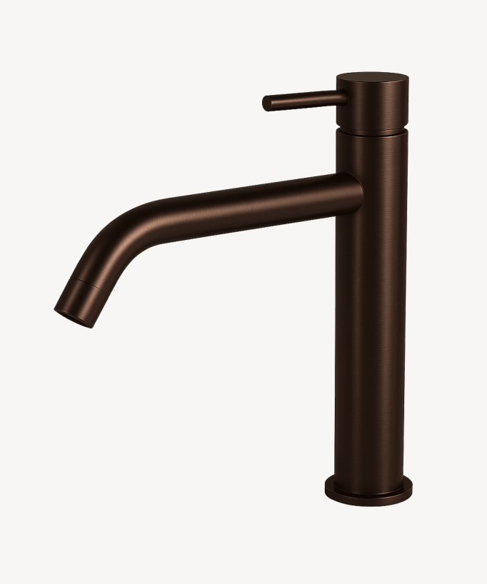 Basin Mixer Tap with Long Spout - Brushed Mocha - Corbeau