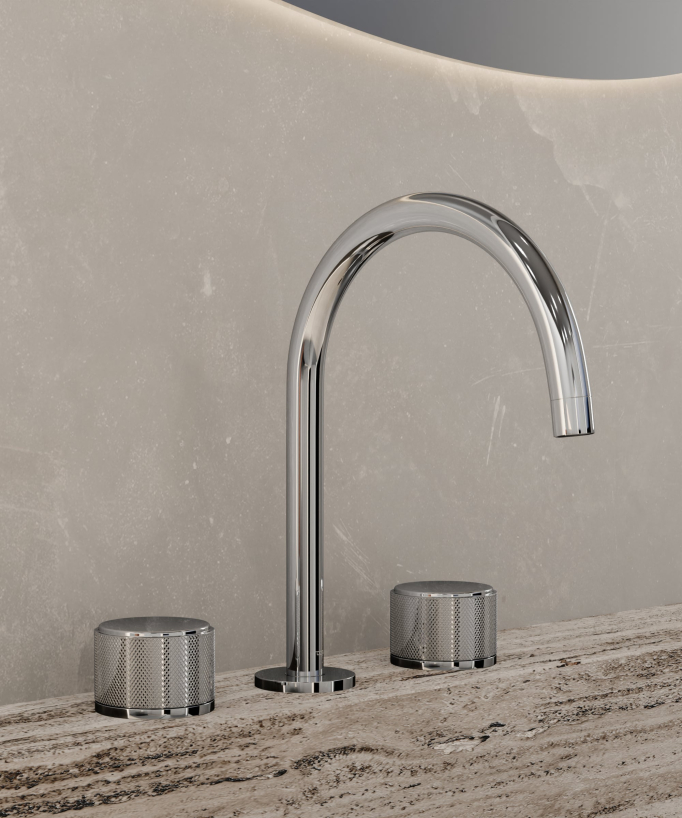 Deck-Mounted 3-Hole Basin Mixer Tap - Leros