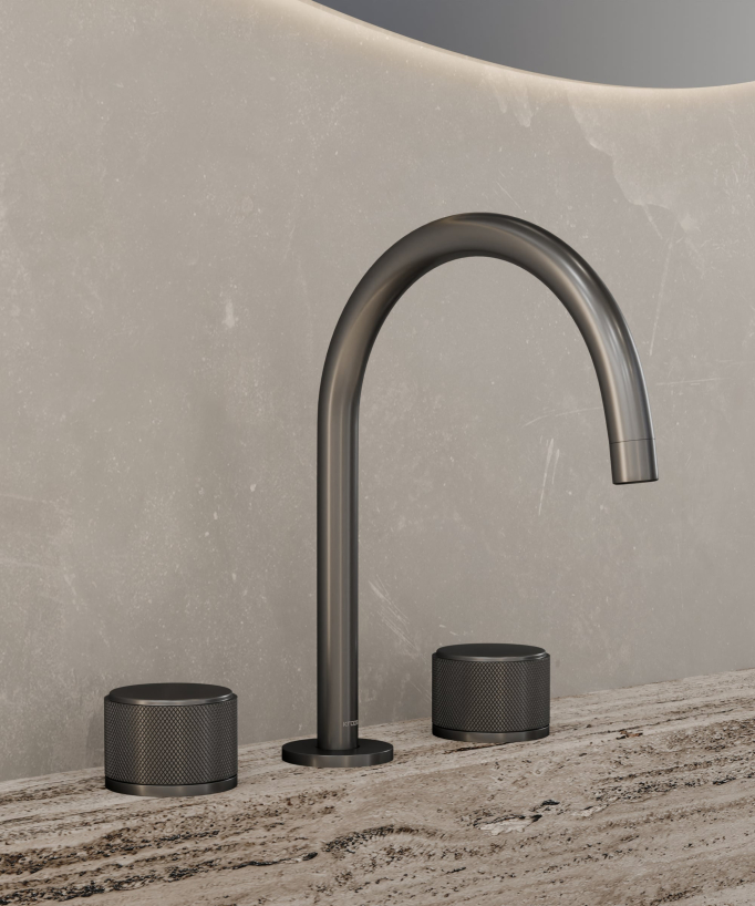 Deck-Mounted 3-Hole Basin Mixer Tap - Leros