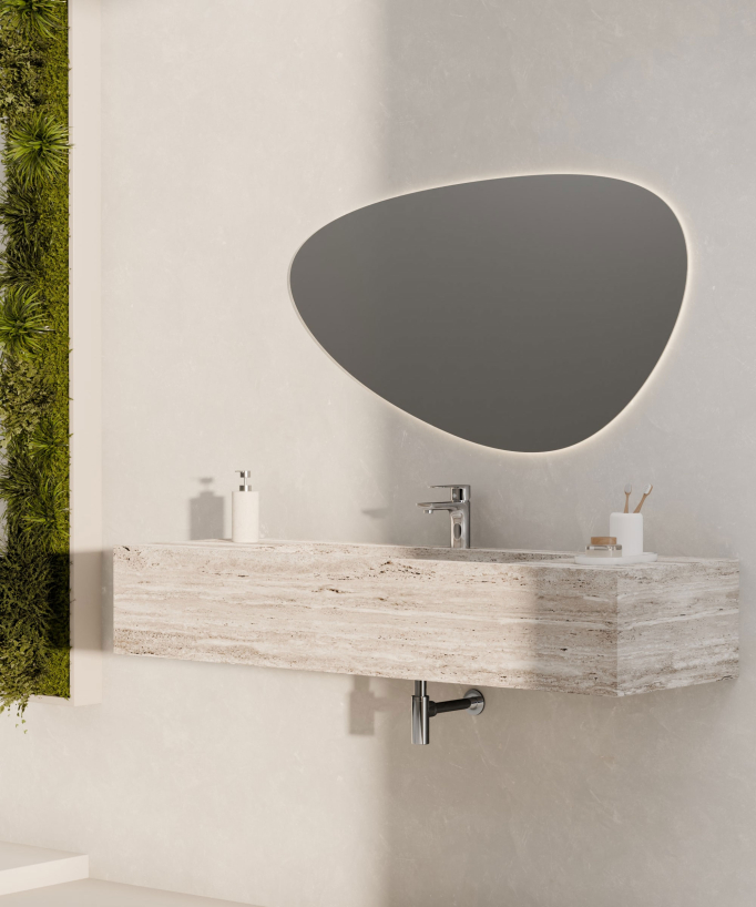 Countertop Basin Mixer Tap, Chrome - Nunki
