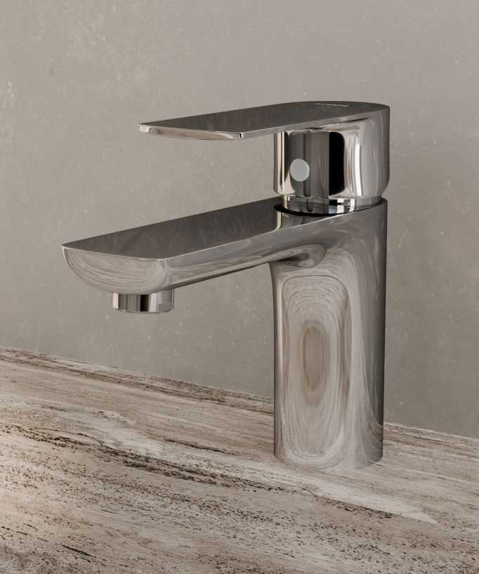 Countertop Basin Mixer Tap, Chrome - Nunki