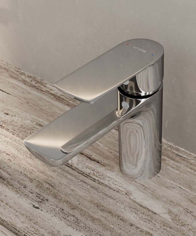Countertop Basin Mixer Tap, Chrome - Nunki