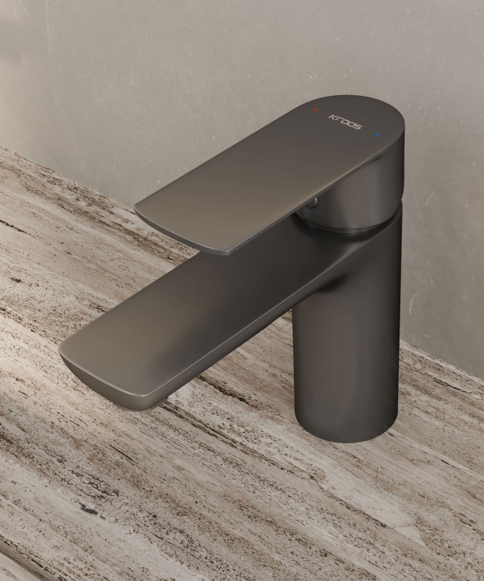 Countertop Basin Mixer Tap, Gunmetal - Nunki