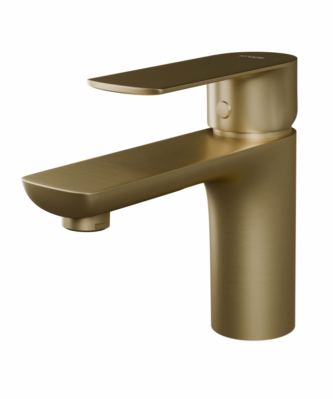 Countertop Basin Mixer Tap, Brushed Gold - Nunki