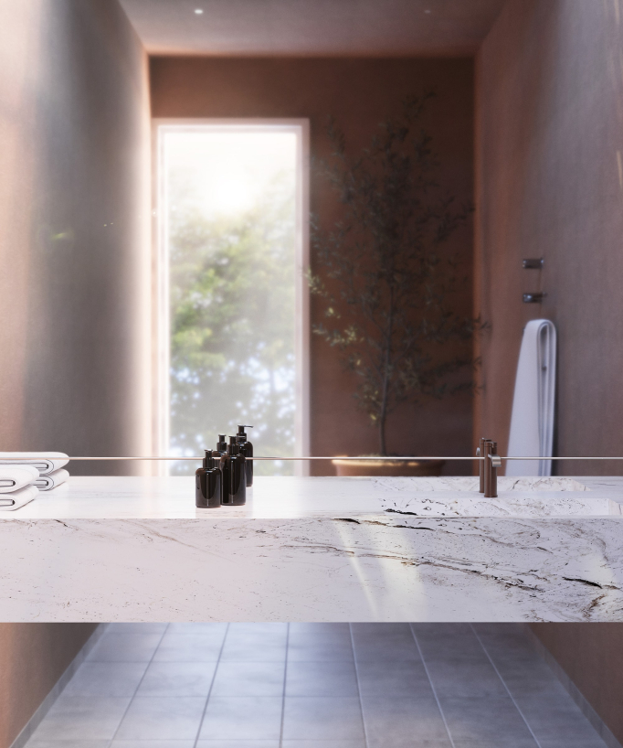Basin mixer tap brushed rose gold – Fiumina