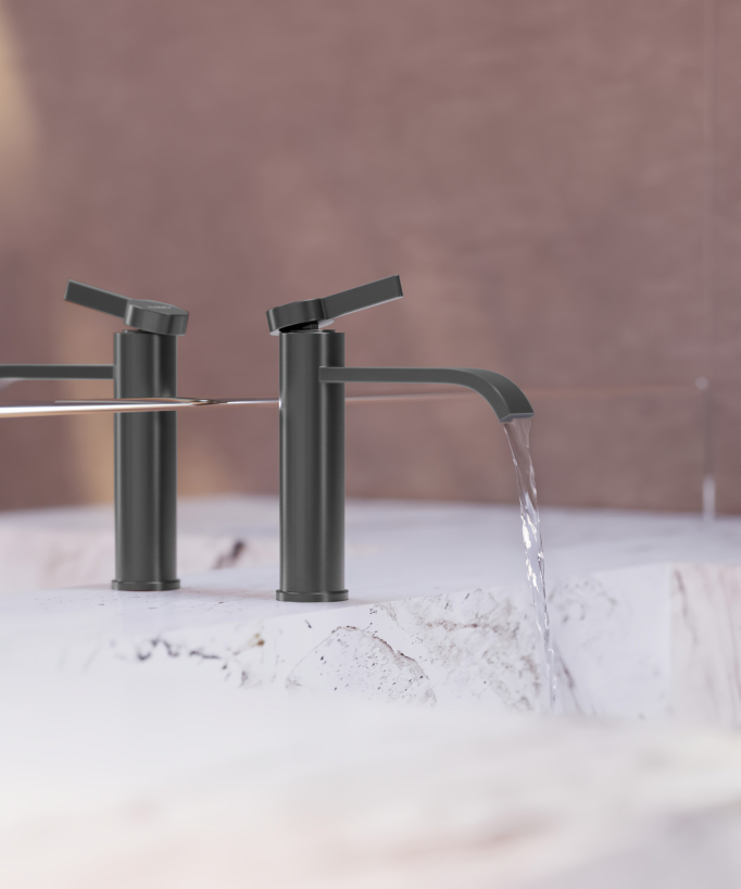 Basin mixer tap gunmetal – Fiumina