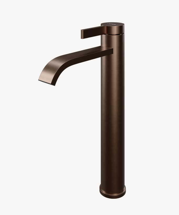 Tall vessel basin mixer tap brushed rose gold – Fiumina