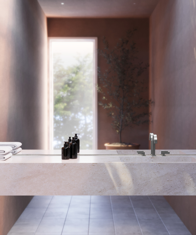 3-hole basin mixer tap gunmetal - Fiumina
