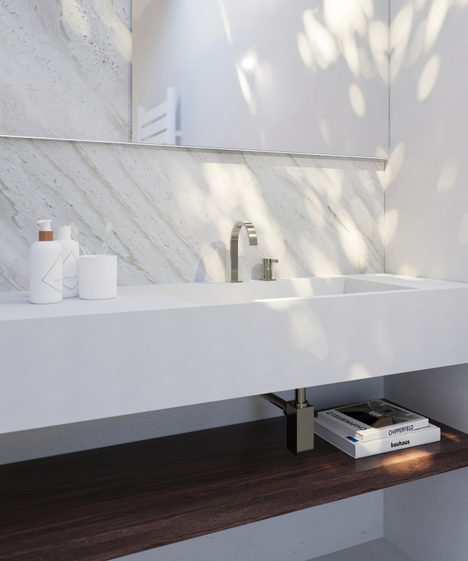 2-hole basin mixer tap champagne - Fiumina