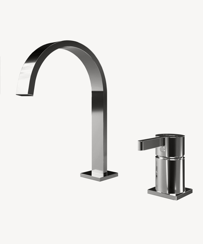 2-hole basin mixer tap chrome - Fiumina