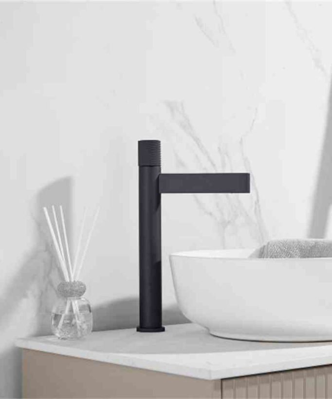 Tall Basin Mixer Tap, Black - Sham