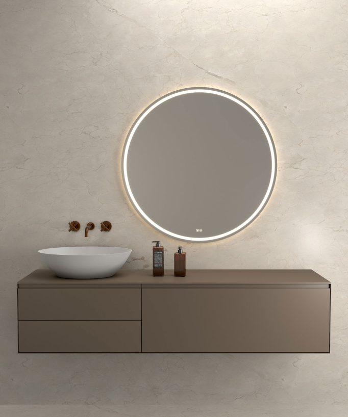 Wall-Mounted Basin Mixer, Brushed Rose Gold - Corbeau