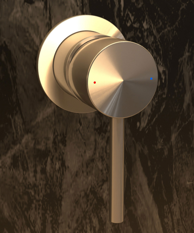 Wall-Mounted Basin Mixer, Brushed Nickel - Corbeau