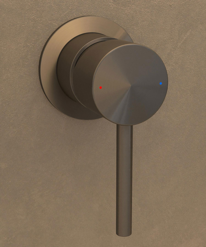 Wall-Mounted Basin Mixer, Gunmetal - Corbeau
