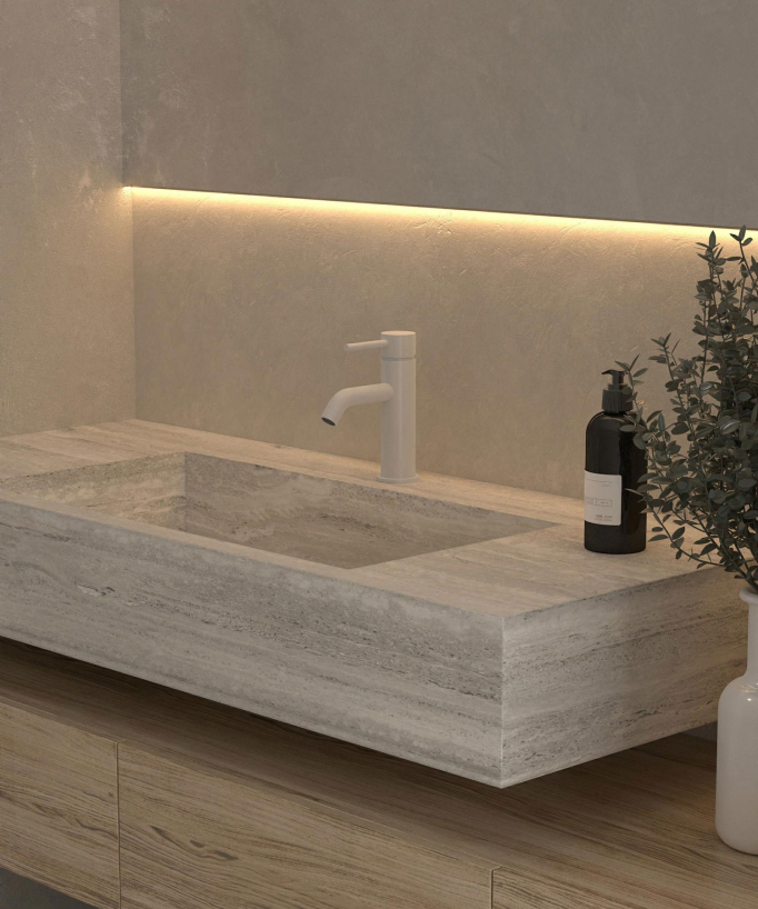 Basin Mixer Tap, White - Corbeau