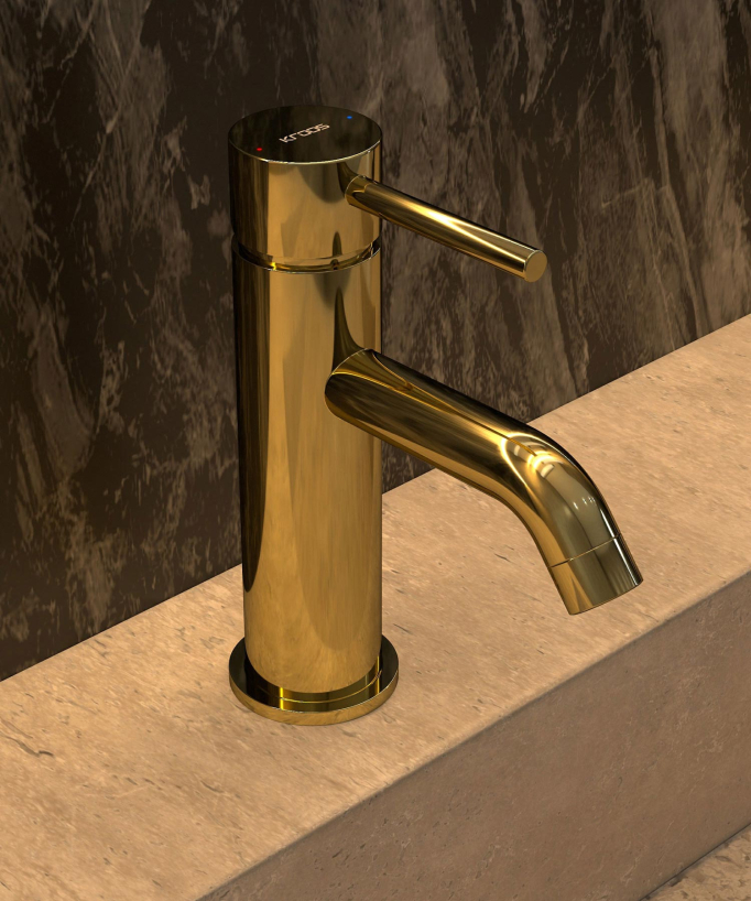 Basin Mixer Tap, Gold - Corbeau