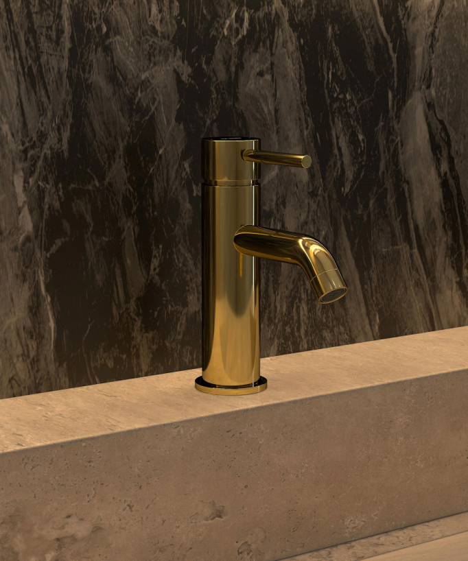 Basin Mixer Tap, Gold - Corbeau