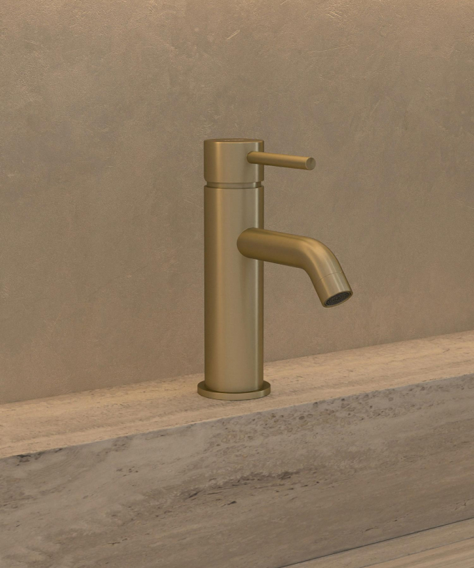 Basin Mixer Tap, Brushed Gold - Corbeau