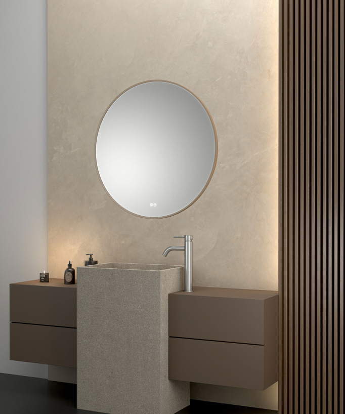 Tall Basin Mixer Tap, Brushed Nickel - Corbeau