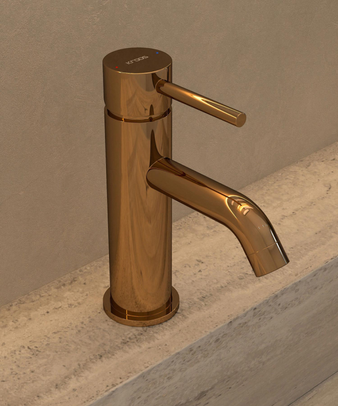 Basin Mixer Tap, Rose Gold - Corbeau