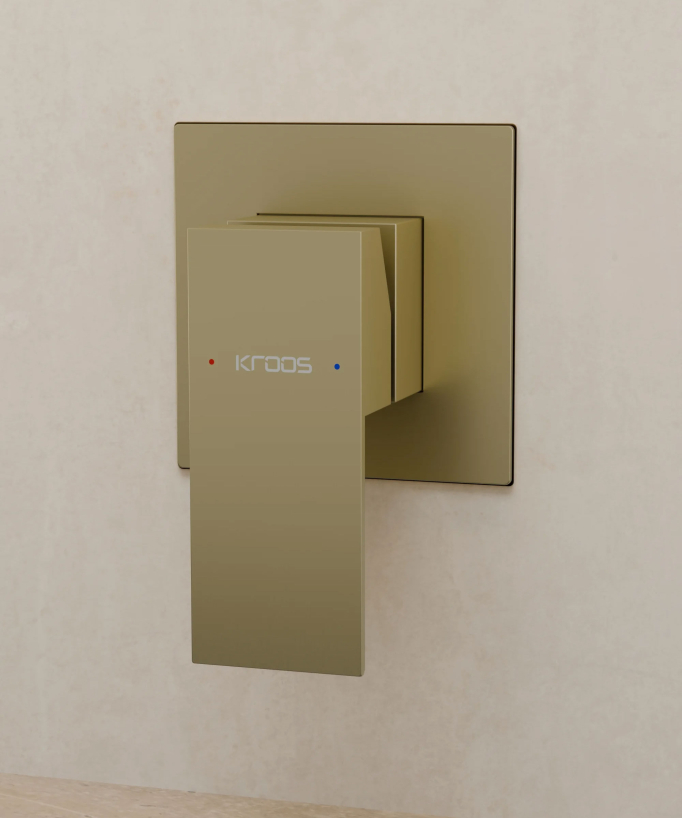 Wall-Mounted Waterfall Basin Mixer, Brushed Gold - Thilia