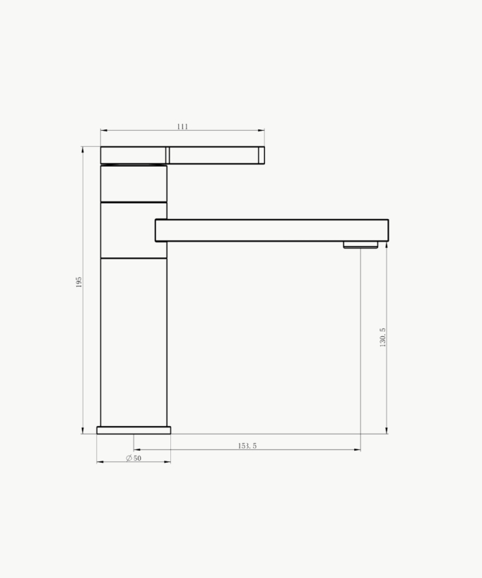 Basin Mixer Tap, Brushed Gold - Mintaka