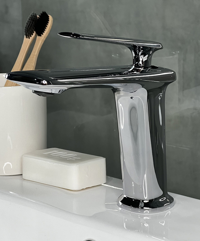 Basin Mixer Tap, Chrome - Brittia
