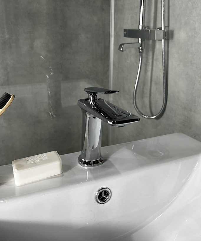 Basin Mixer Tap, Chrome - Brittia