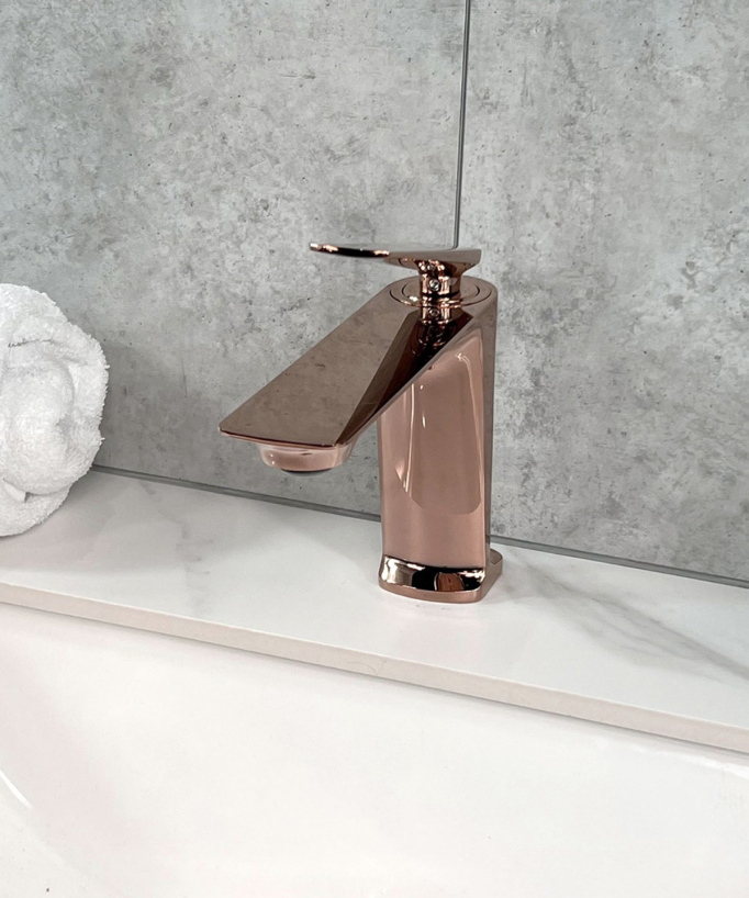Modern Basin Mixer Tap, Rose Gold - Tureis