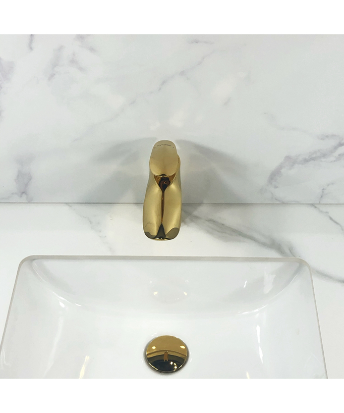Sophisticated Brass Basin Mixer, Gold - Canopus