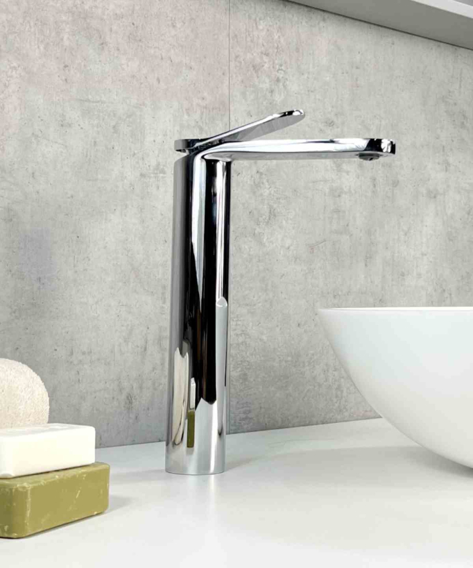 Tall Basin Mixer Tap, Chrome - Elbe