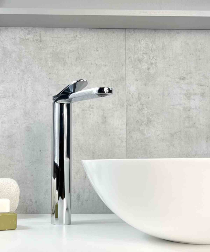 Tall Basin Mixer Tap, Chrome - Elbe