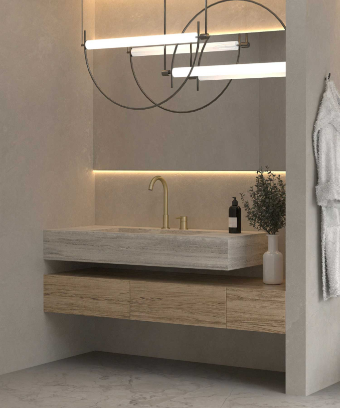 2-Hole Basin Mixer Tap, Brushed Gold - Corbeau