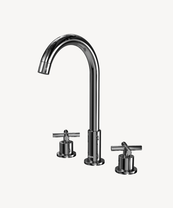 Deck-Mounted Basin Mixer Tap, Chrome - Corbeau