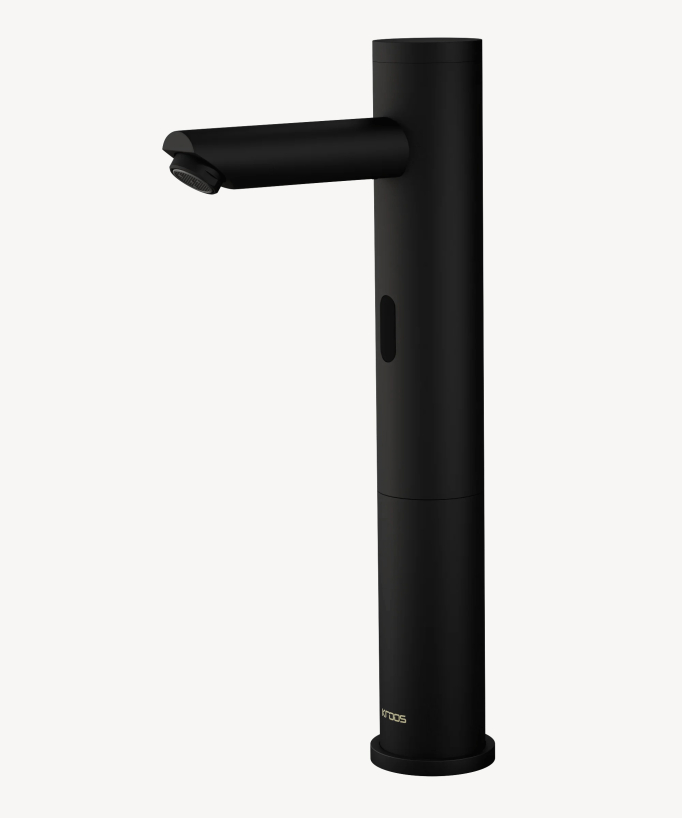 Tall Automatic Basin Mixer Tap, Black - Pula