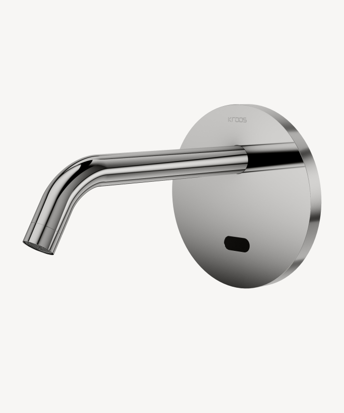 Wall-mounted automatic basin tap with backplate, cold water – Corbeau