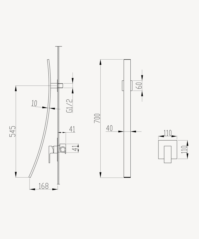 Original Wall-Mounted Basin Mixer, Black