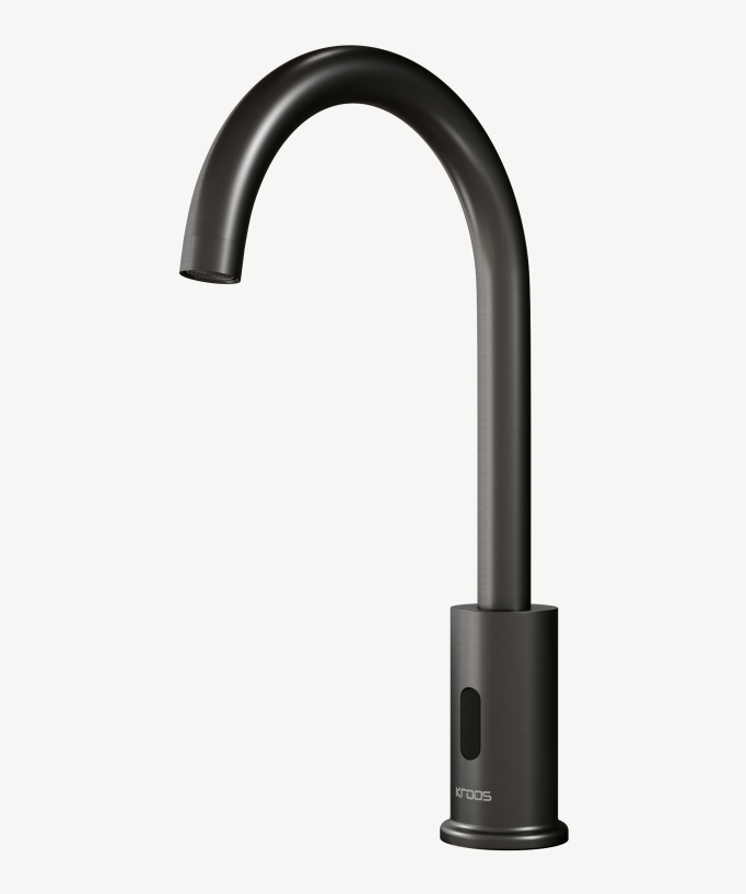 Tall automatic basin tap, cold water, gunmetal – Corbeau